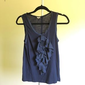 J. CREW Bow & Ruffle Sleeveless Blouse